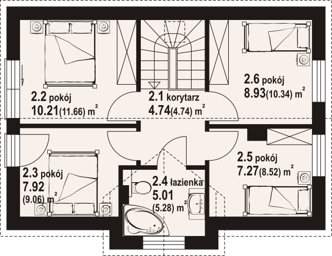 Poddasze projektu Janowo bb 70