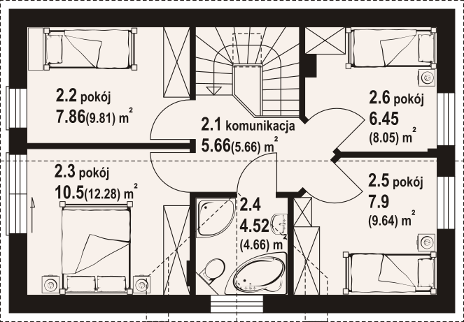 Poddasze projektu Jugów bb 70