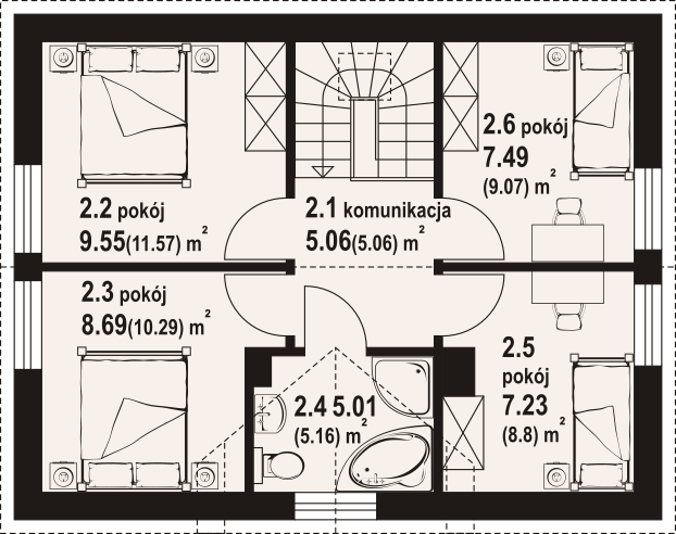 Poddasze projektu Zawojowo bb 70