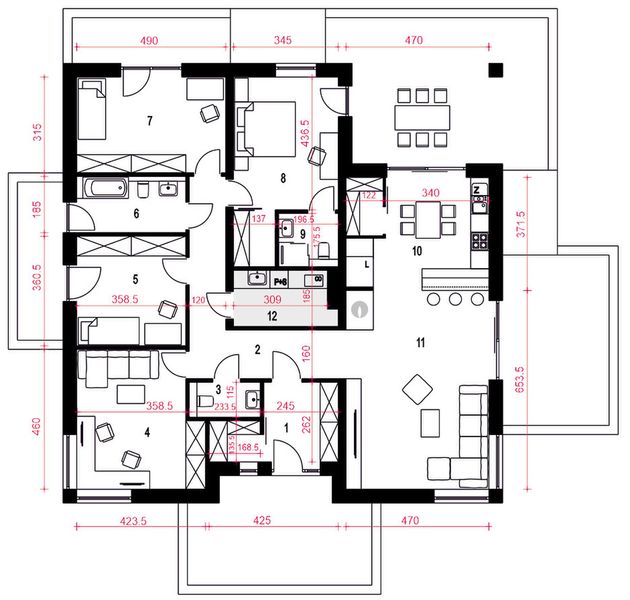 Parter projektu Aura bez garażu [B]