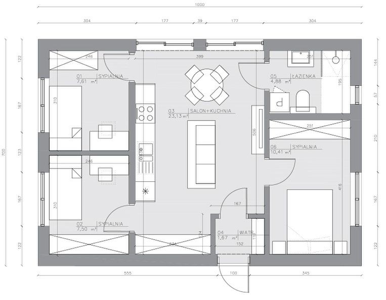 Parter projektu Dom szkieletowy Space Smart 70