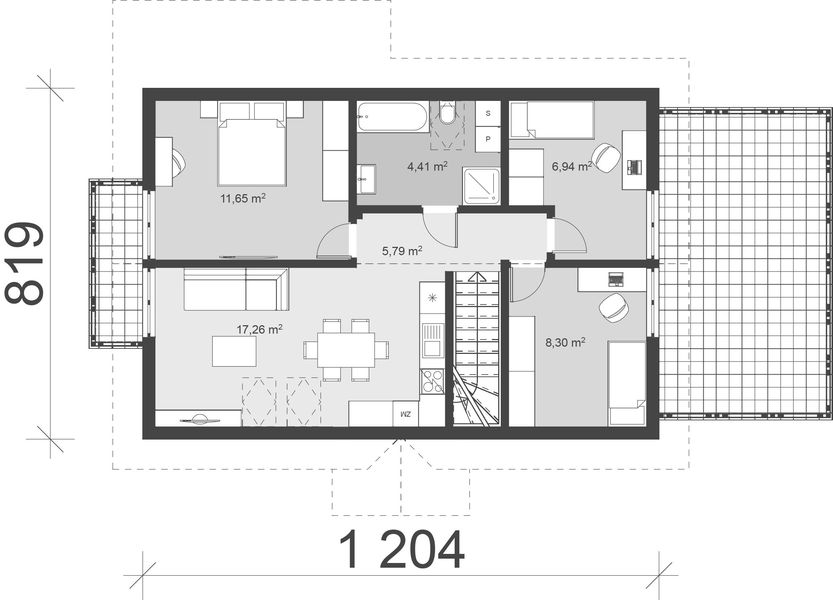 Poddasze projektu uA198v1
