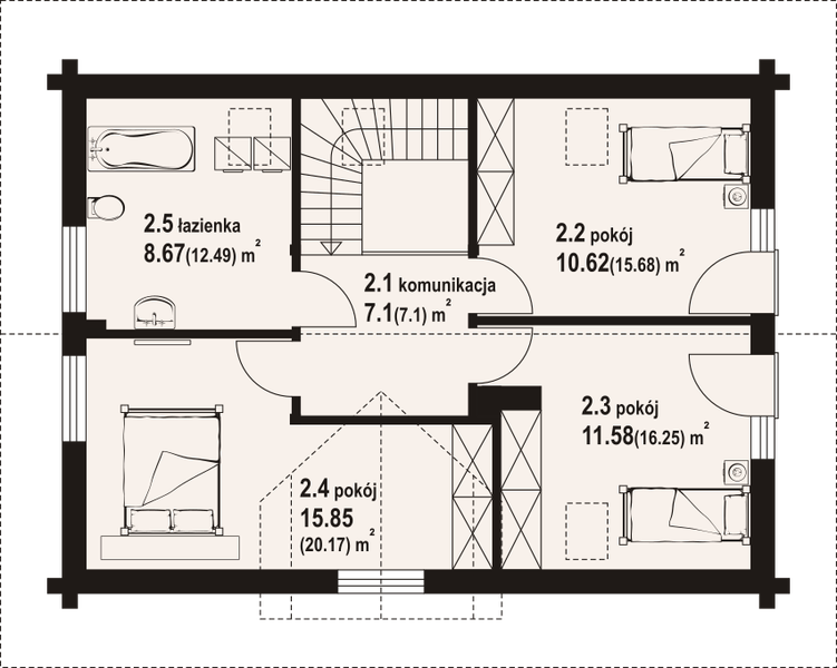 Poddasze projektu Osiek 313 dw