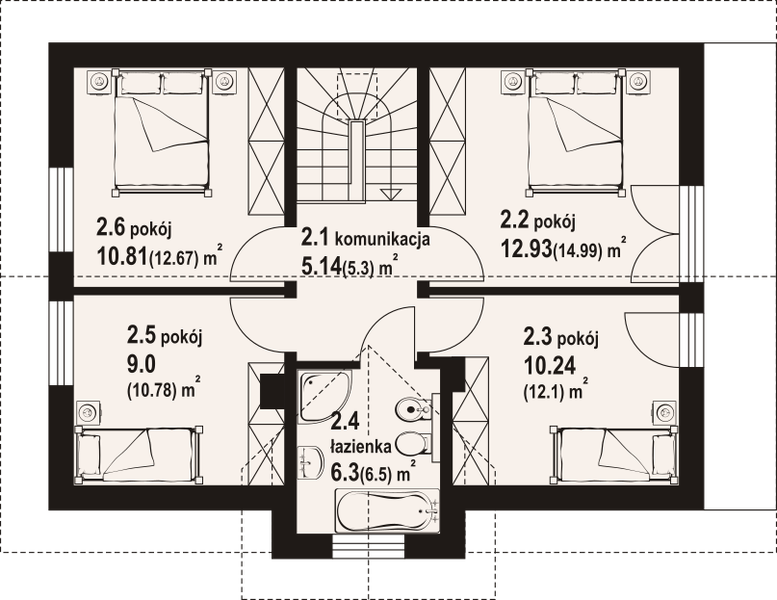Poddasze projektu Modrowo a3