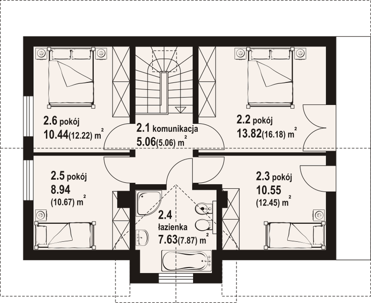 Poddasze projektu Modrowo a3 dw