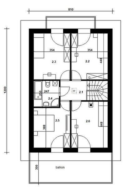 Poddasze projektu Komfort 5