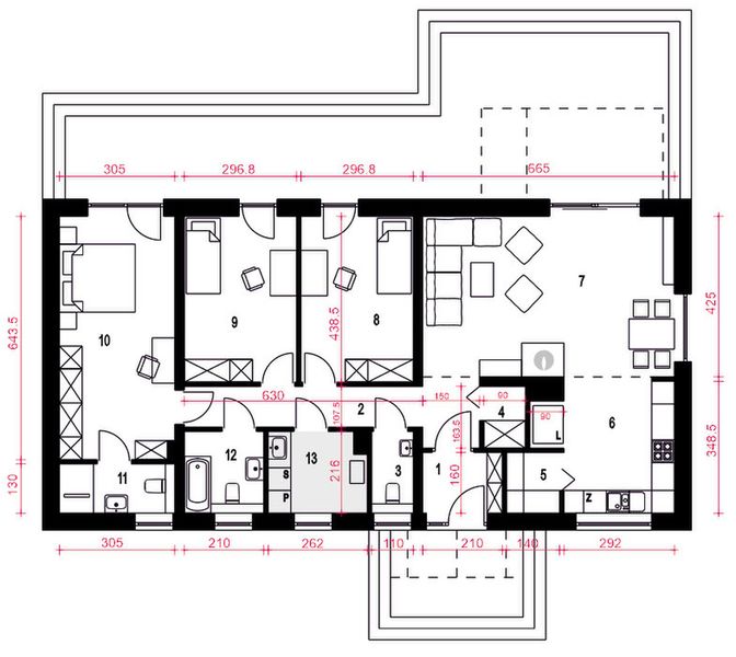 Parter projektu Złota bez garażu [B]
