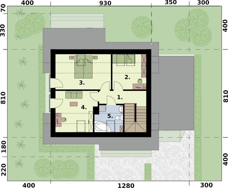 Poddasze projektu Santorini 3