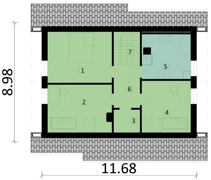Poddasze projektu Ka16 war.2 Sz