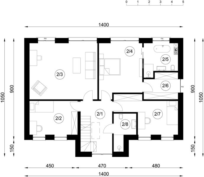 Piętro 1 projektu FX-93
