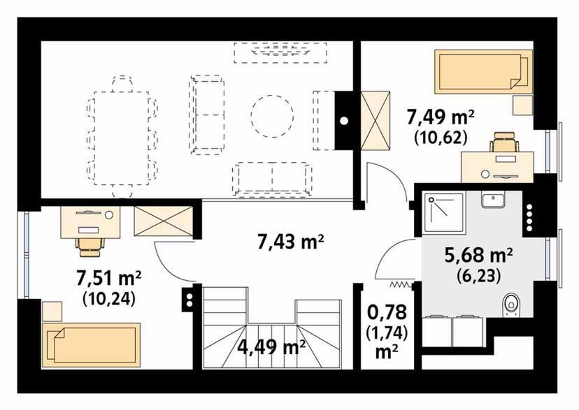 Poddasze projektu Aksamitka