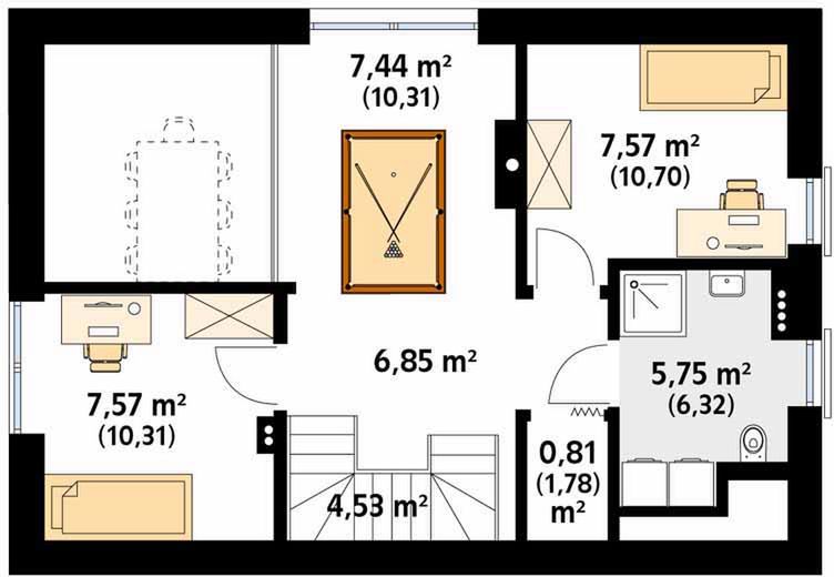 Poddasze projektu Aksamitka 2
