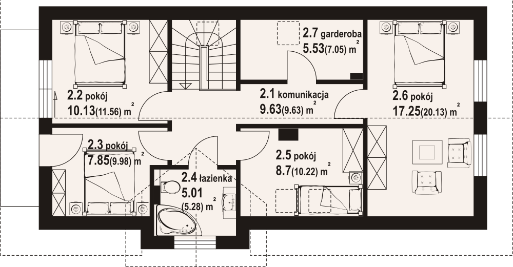 Poddasze projektu Janowo ag m