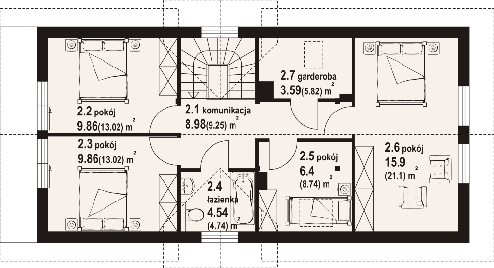Poddasze projektu Osieczno ag dws