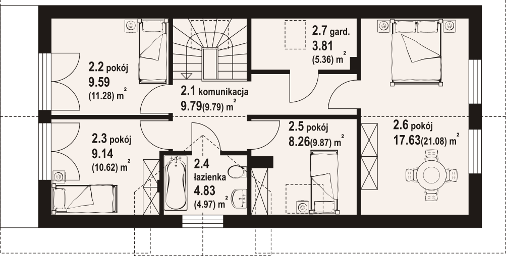 Poddasze projektu Żarki ag m