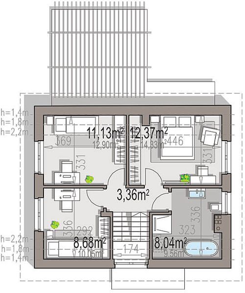 Poddasze projektu Guen