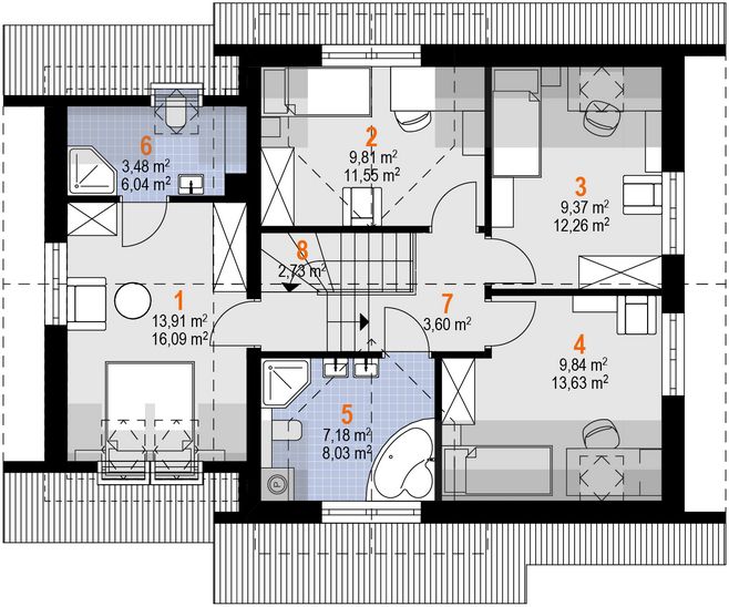 Poddasze projektu Tosia Nano (1861)