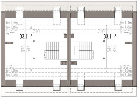 Poddasze projektu Fast bliźniak