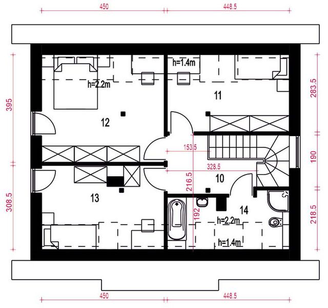 Poddasze projektu Morwa bez garażu [B]