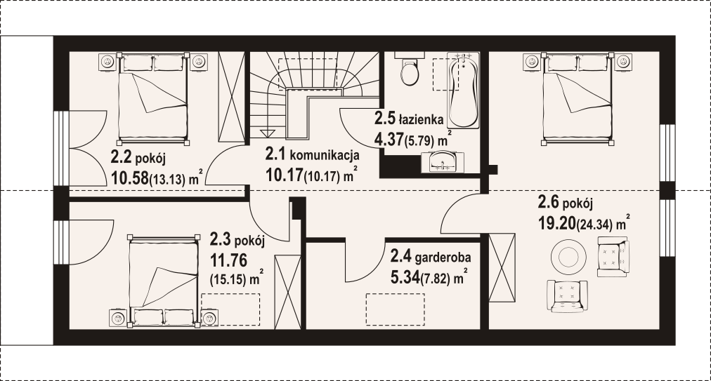 Poddasze projektu Świecie ag dws