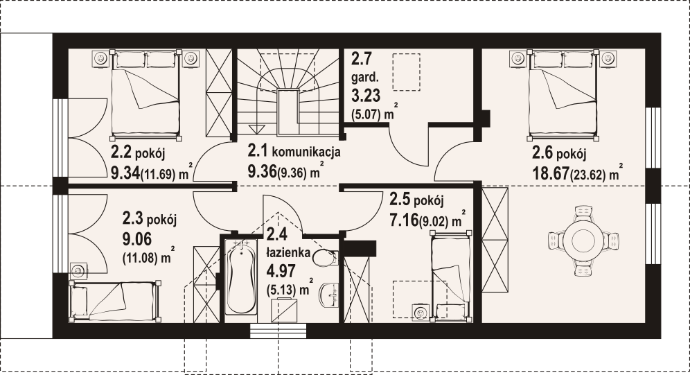 Poddasze projektu Żarki ag dws