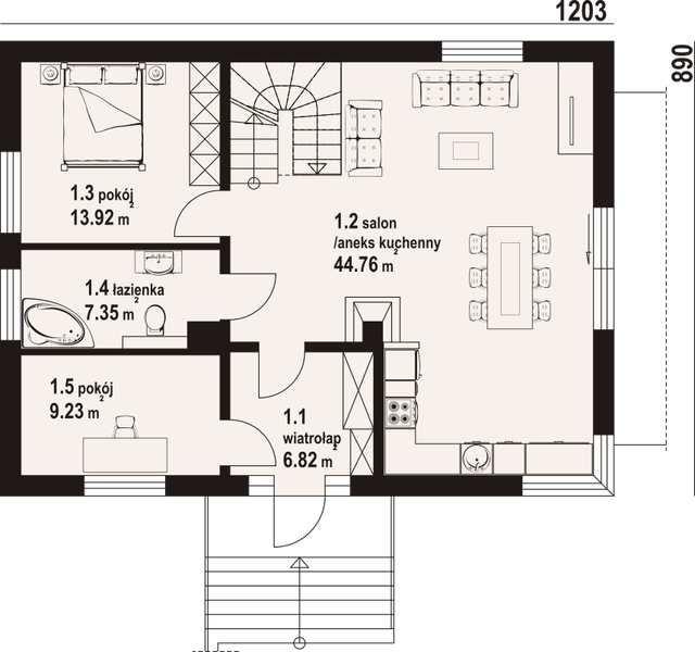Parter projektu Żarowo 39 m