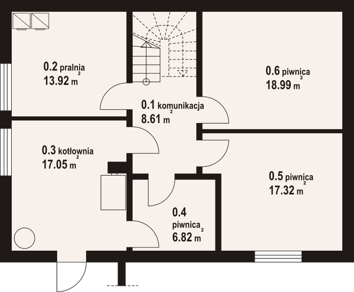 Piwnica projektu Żarowo 39 m