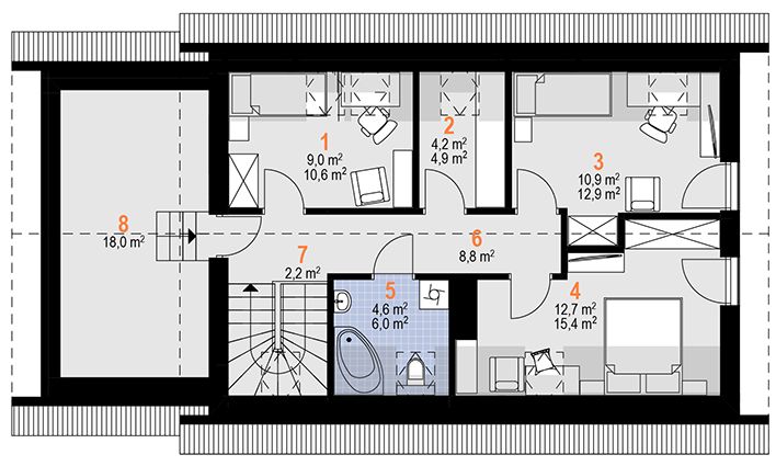 Poddasze projektu Dino Alter (1856)
