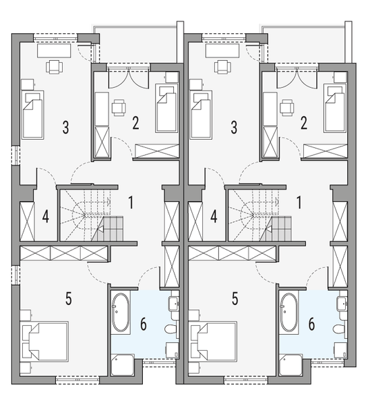 Piętro 1 projektu Imbir - bliźniak LP