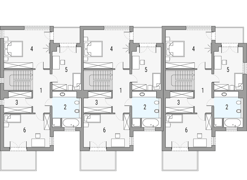 Piętro 1 projektu Nevada - bliźniak LSP