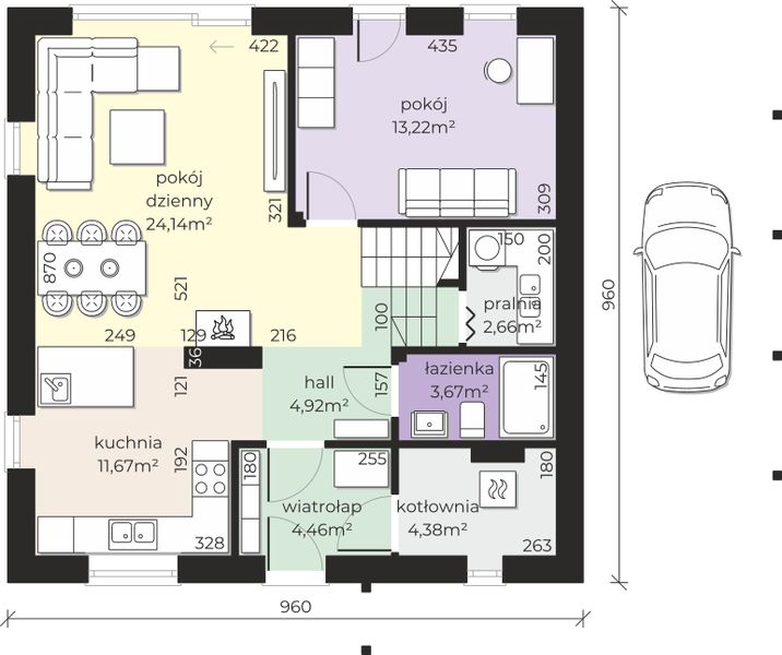 Parter projektu Dom przy Cyprysowej 72