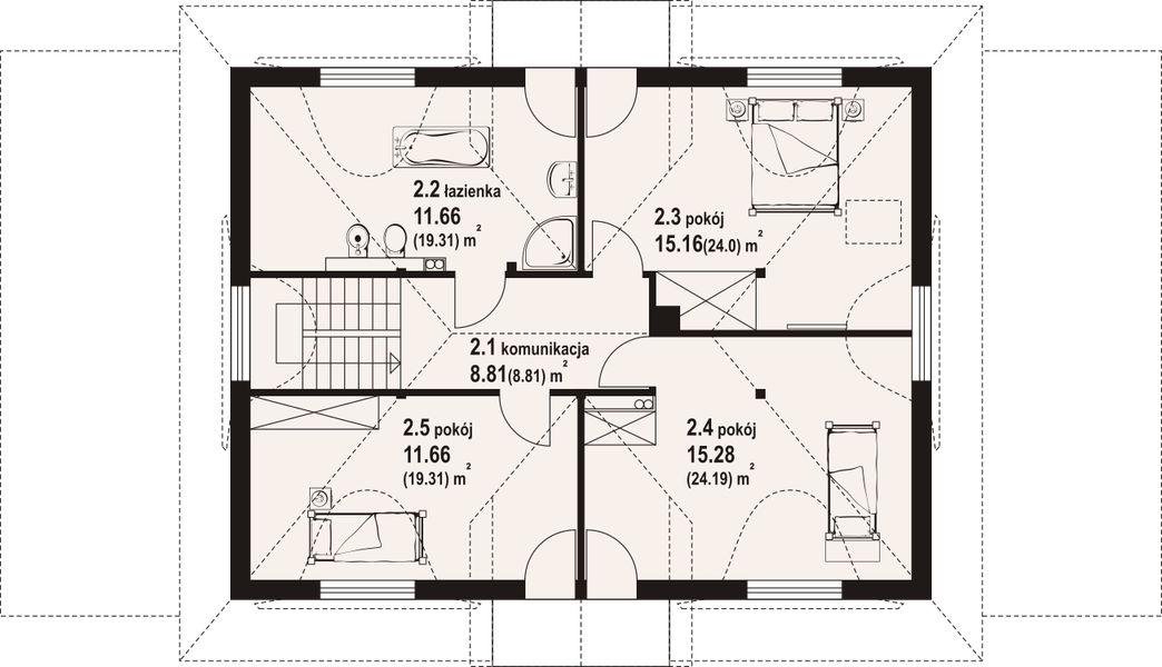 Poddasze projektu Chmielniki dw 43