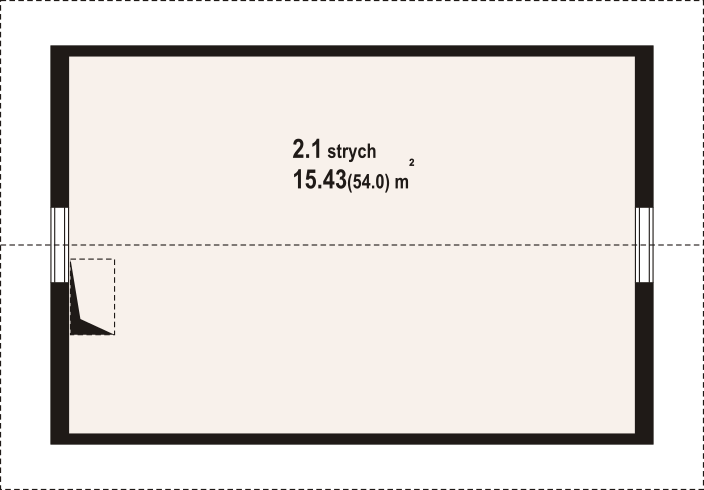 Poddasze projektu Garaż gd 3
