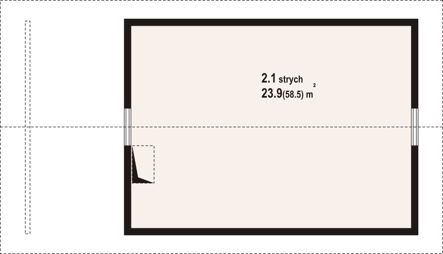 Poddasze projektu Garaż GDS 5W