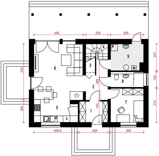 Parter projektu Rodzynka bez garażu [B]