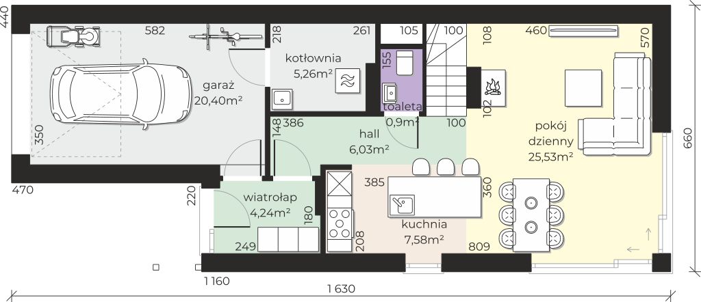 Parter projektu Dom przy Migdałowej 7