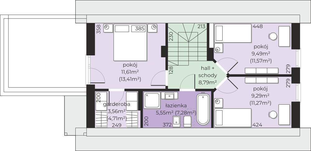 Poddasze projektu Dom przy Migdałowej 7