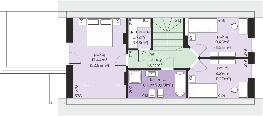 Poddasze projektu Dom przy Migdałowej 6