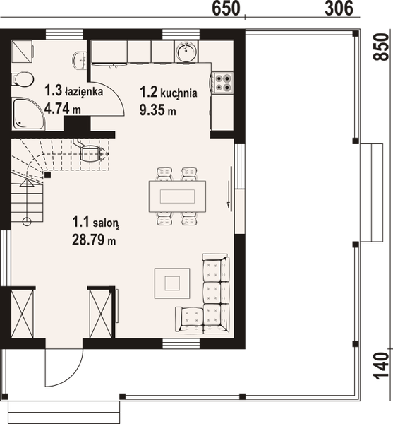 Parter projektu Gajówko 53 dws