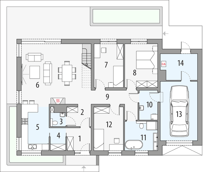 Parter projektu Elsa 2b modern