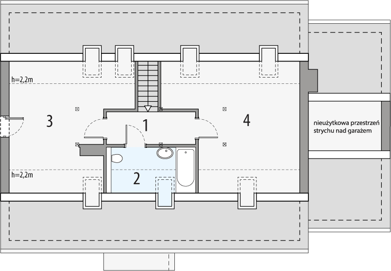 Poddasze projektu Elsa 2b modern