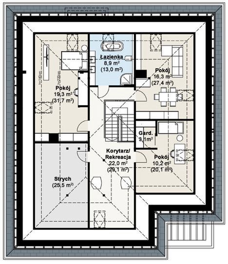 Poddasze projektu APS 402