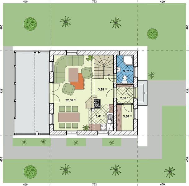 Parter projektu L-242 murowany
