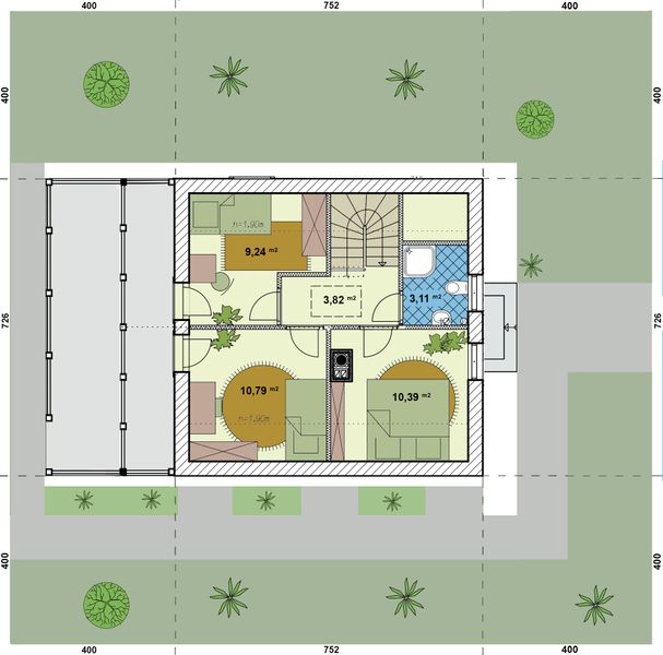 Poddasze projektu L-242 murowany