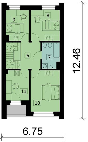 Piętro 1 projektu KA265 S