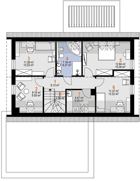 Poddasze projektu Elza Beta (1868)