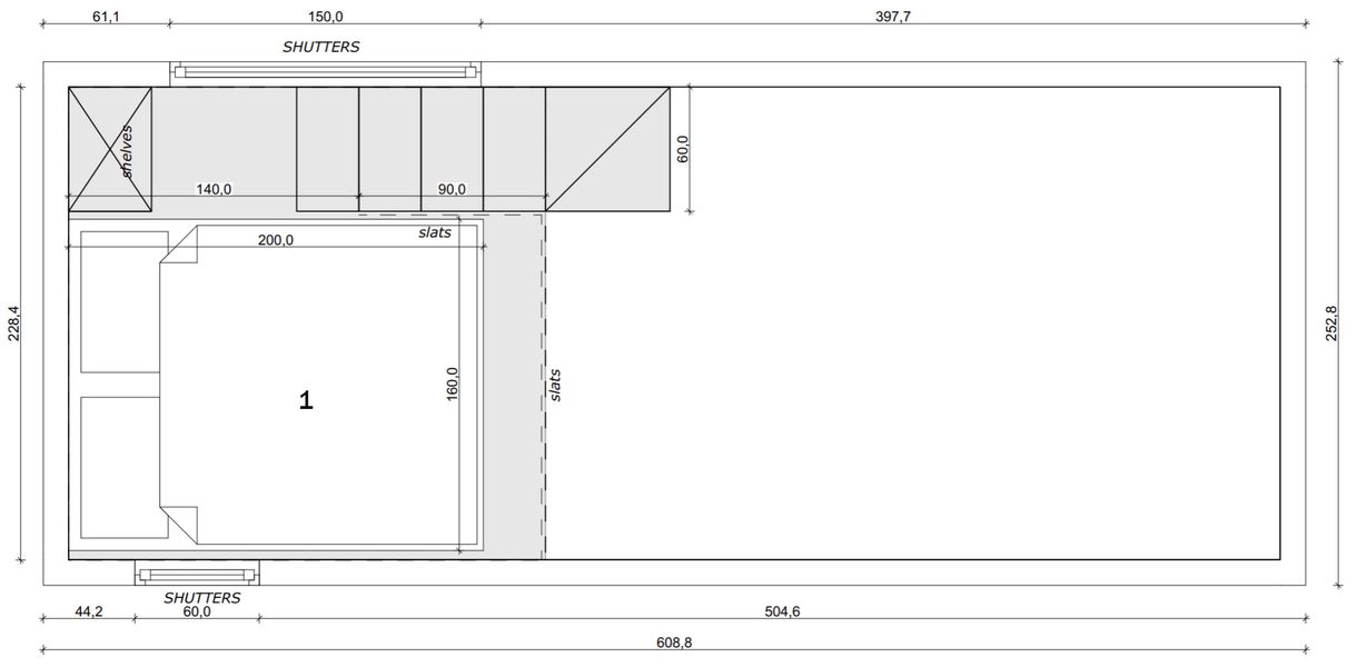 Poddasze projektu Dom mobilny Tiny House