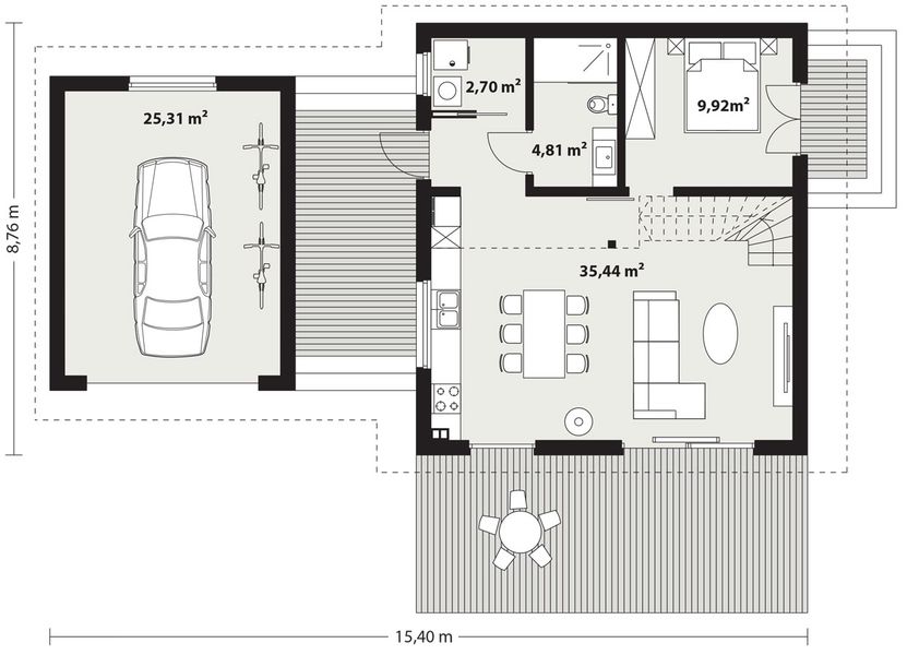 Parter projektu Erna 4 drewniana