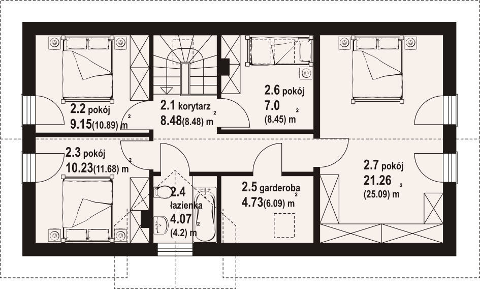 Poddasze projektu Cedry ag m