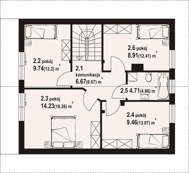Poddasze projektu Gryfice a3 dws